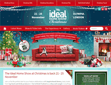 Tablet Screenshot of idealhomeshowchristmas.co.uk